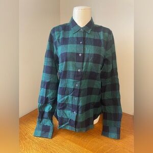 UNTUCKit Women’s Secoli Long Sleeve Plaid Flannel Button Down Shirt Size 4 NWOT